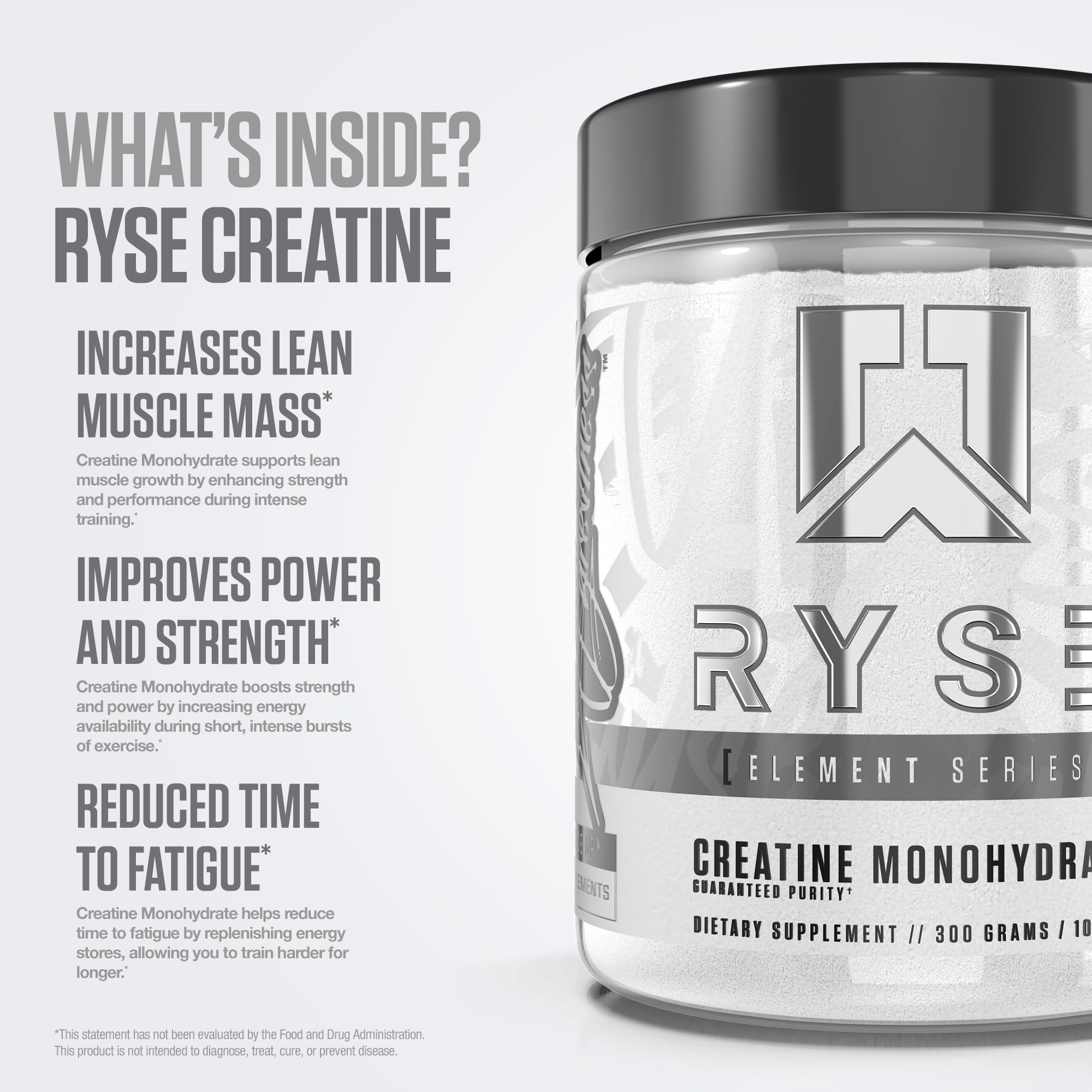 Vaso mezclando RYSE Creatine Monohydrate sin sabor para preparación rápida antes del entrenamiento