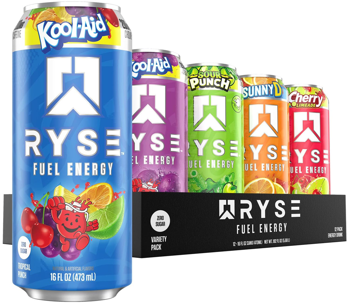 RYSE Up lata frontal mostrando diseño y claridad de ingredientes