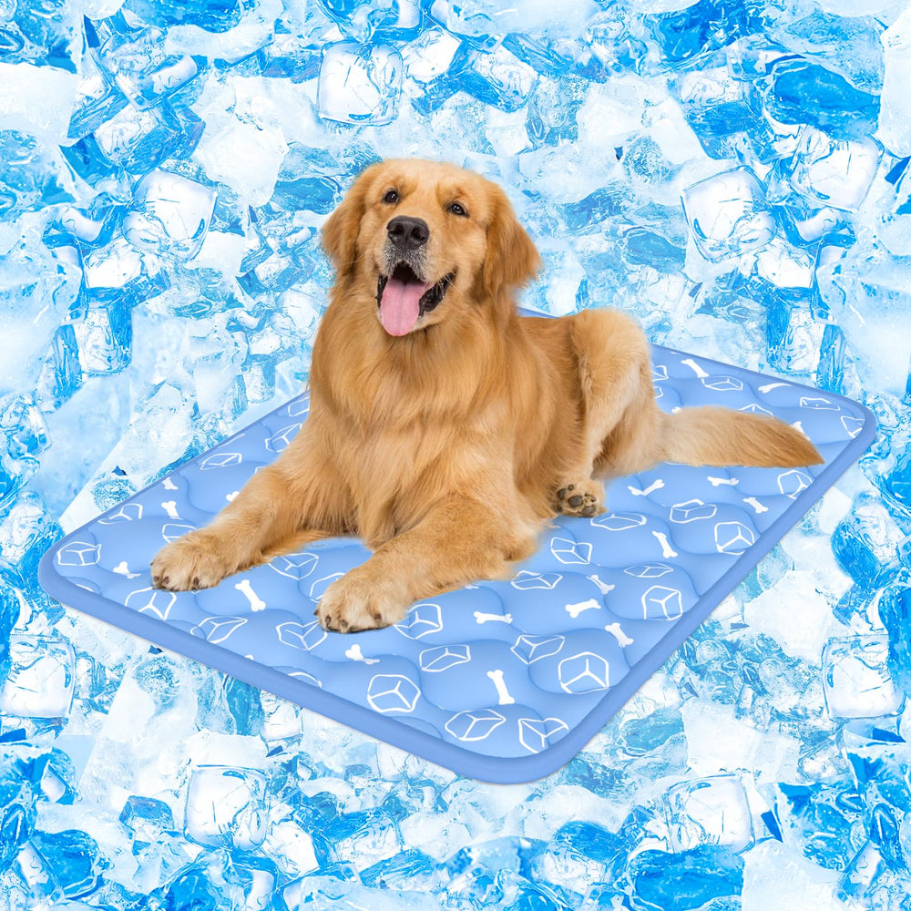 Rywell alfombra frontal Ocean Blue mostrando diseño y tamaño, mantiene fresco al perro