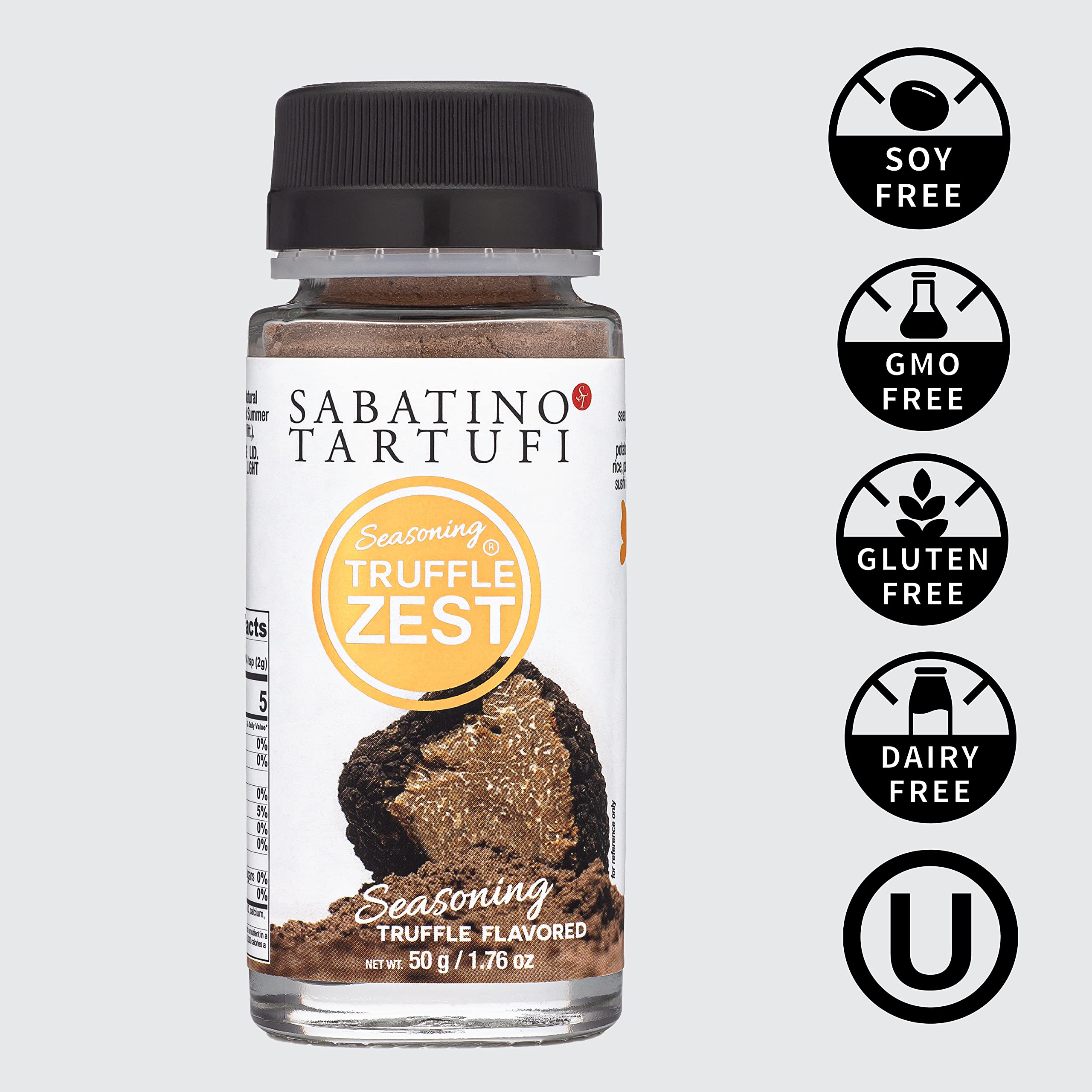 Sabatino Truffle Zest espolvoreado sobre pasta, realza el aroma y presentación