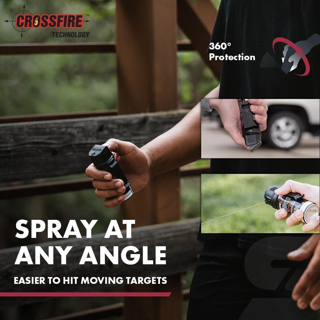 SABRE Crossfire clip integrado sujeto en cinturón para transporte accesible
