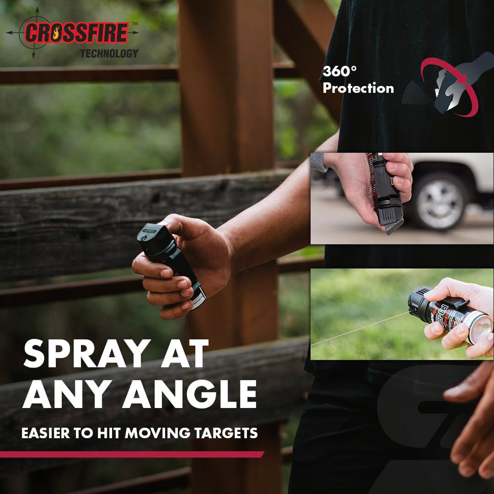 SABRE Crossfire clip integrado sujeto en cinturón para transporte accesible