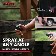 SABRE Crossfire clip integrado sujeto en cinturón para transporte accesible