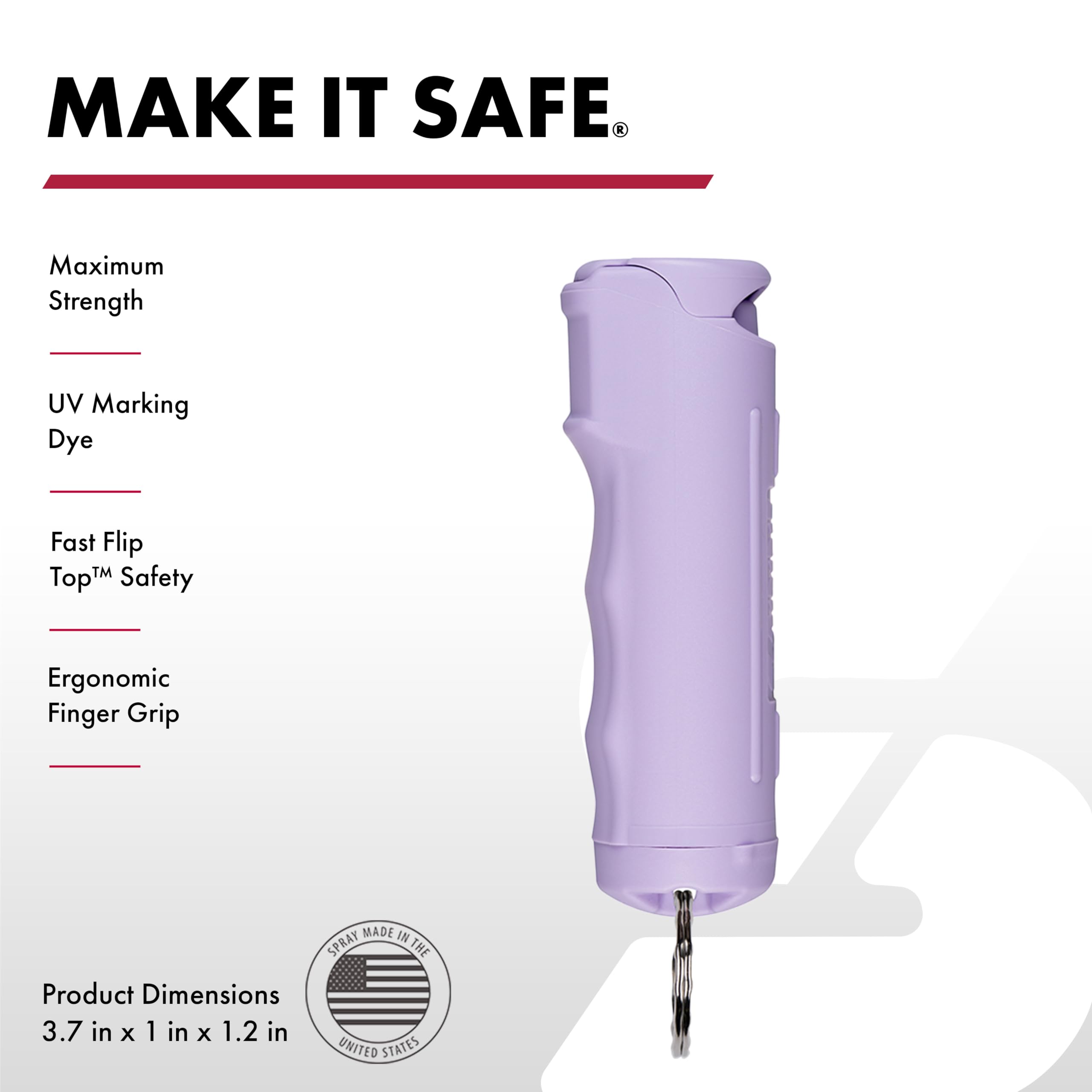 SABRE detalle del pulverizador con agarre ergonómico para despliegue rápido