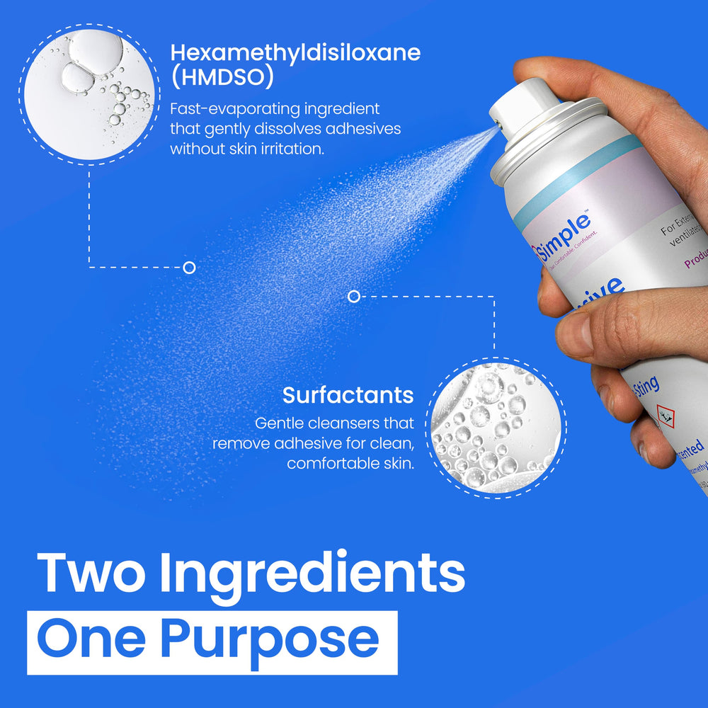 Safe n' Simple producto aplicado sobre piel sensible limpiándola suavemente