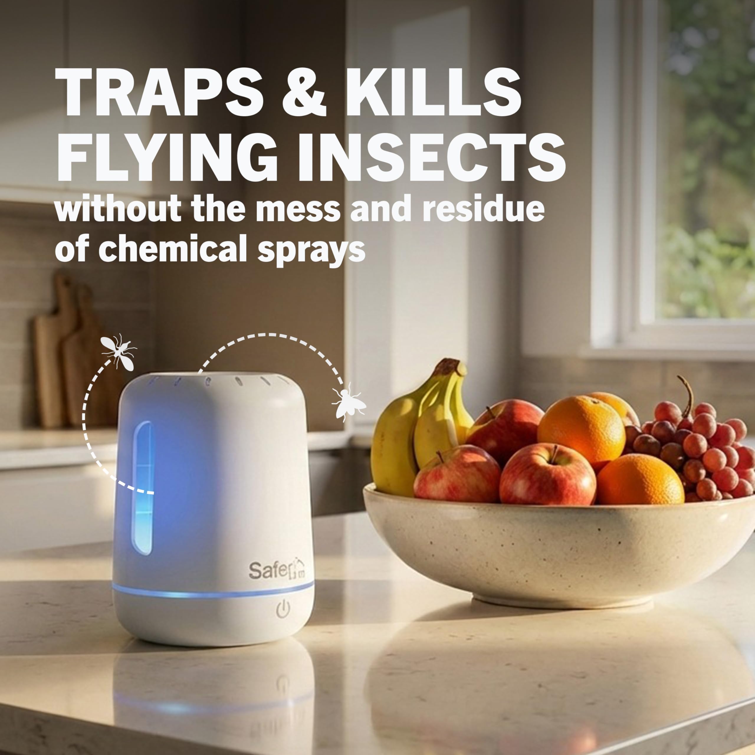 Safer side profile highlighting compact cordless silhouette and placement options
