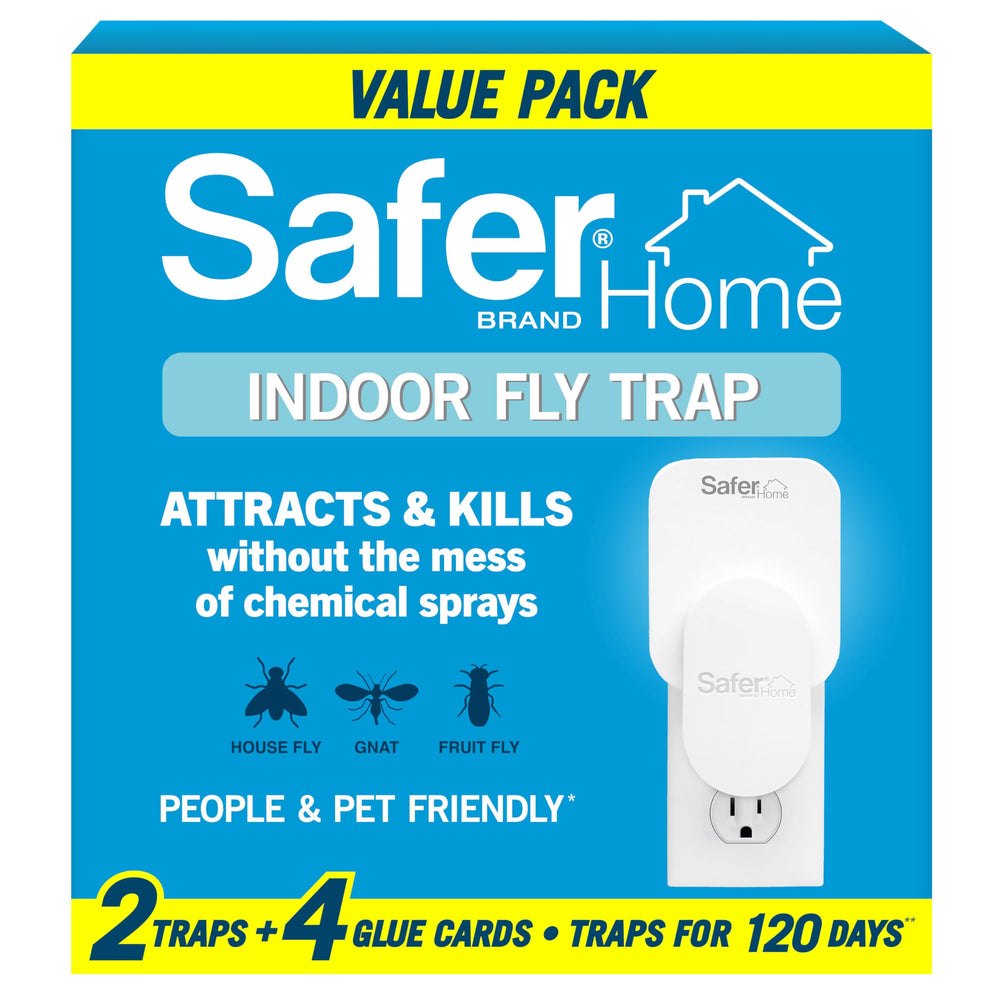 Safer Home vista frontal del dispositivo enchufable, diseño discreto y efectivo