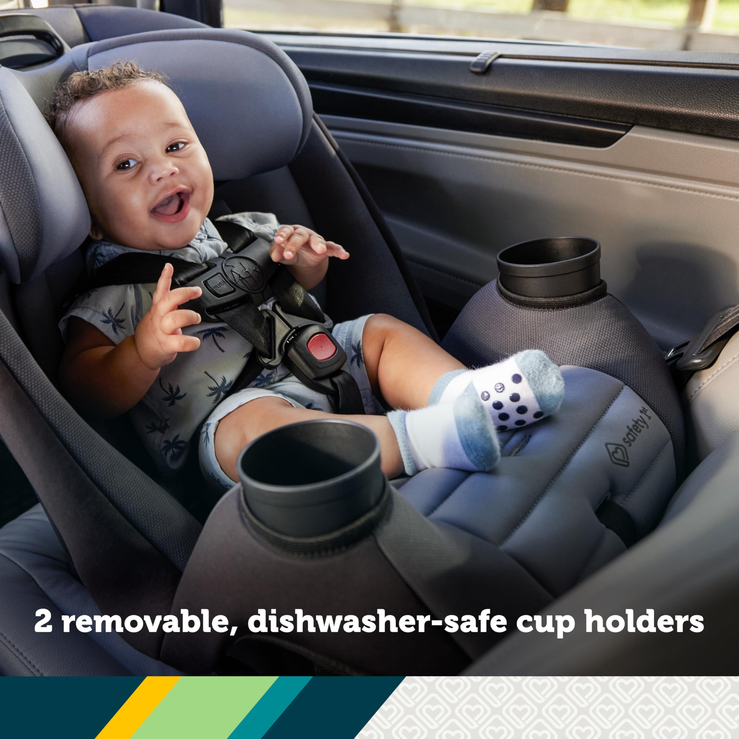 Safety 1st detalle del reposacabezas ajustable 5 posiciones para crecimiento seguro y comodidad