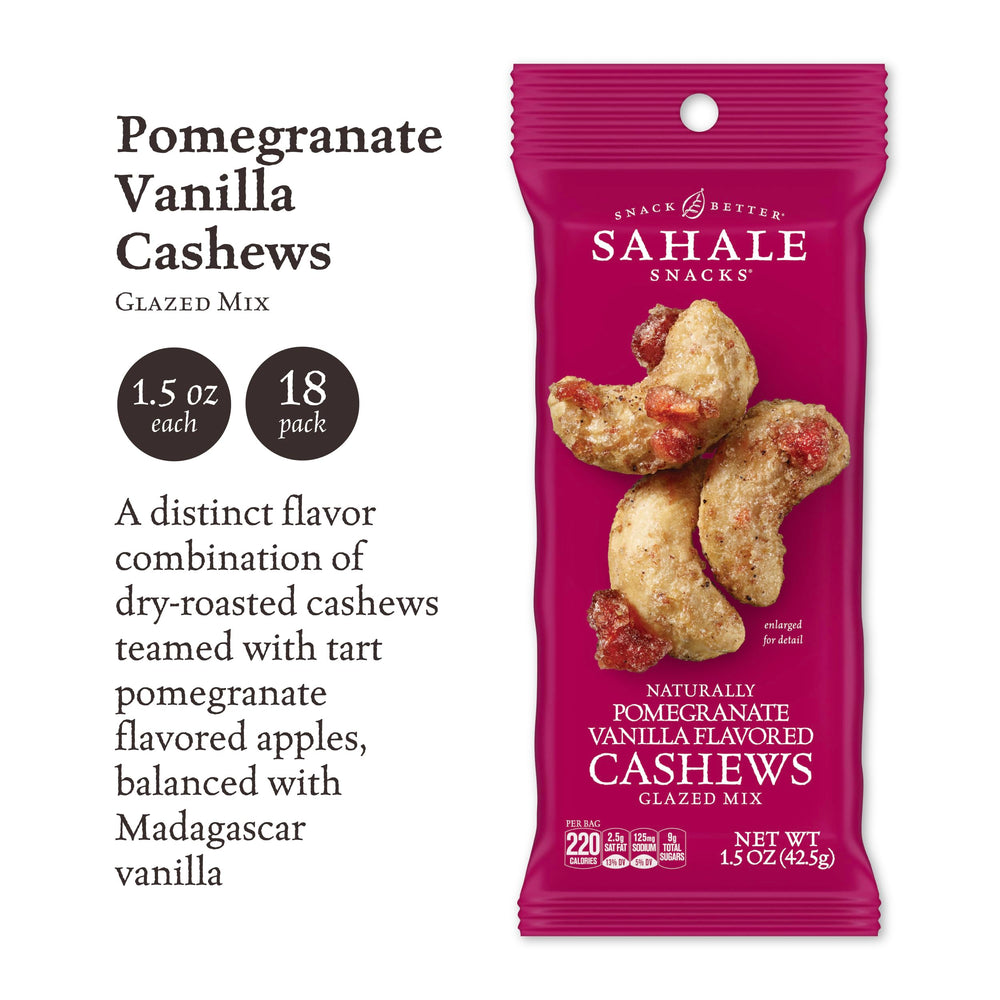 Sahale Snacks detalle de anacardos glaseados con textura crujiente y sabor equilibrado