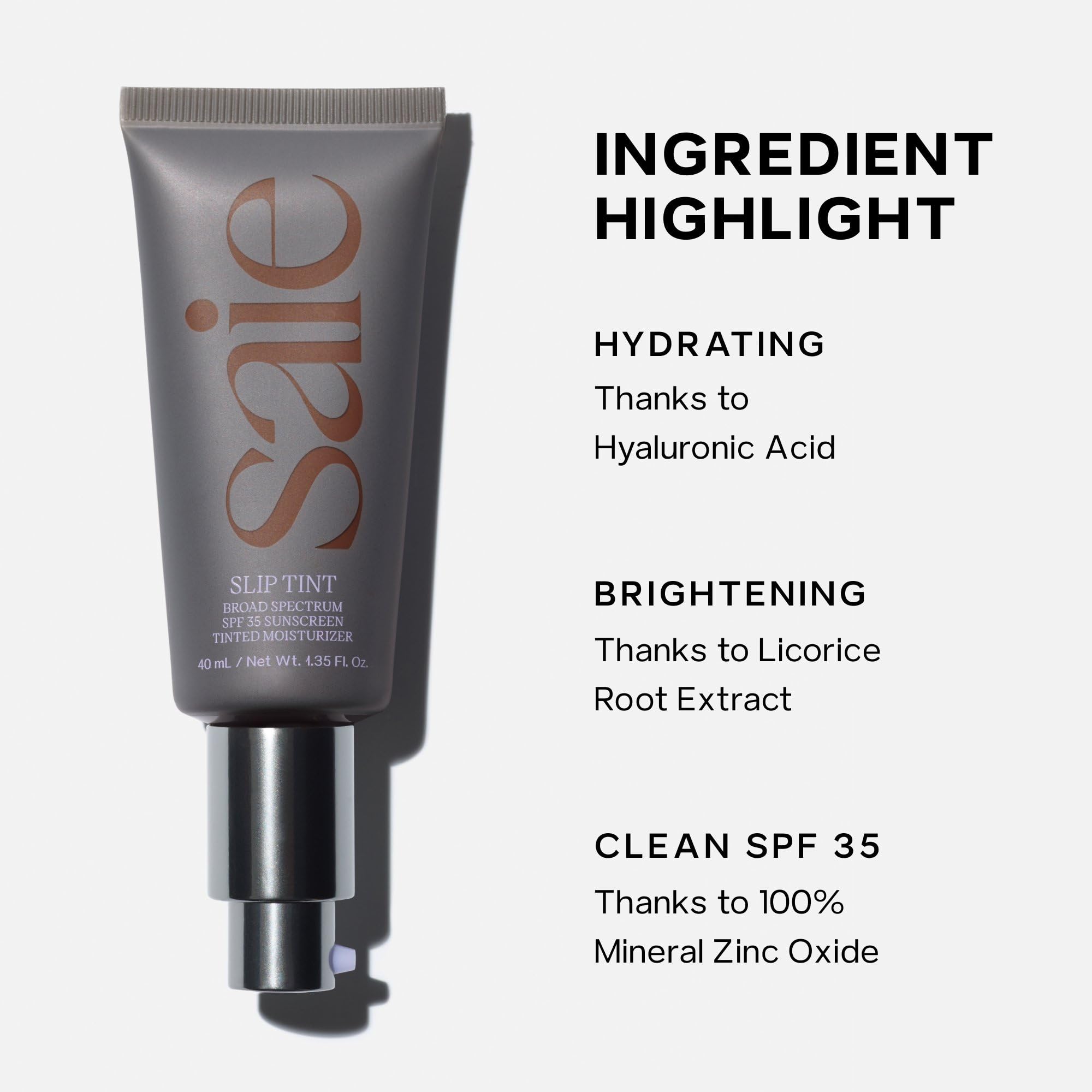 Rostro con maquillaje natural usando Saie para un glow saludable y aspecto uniforme