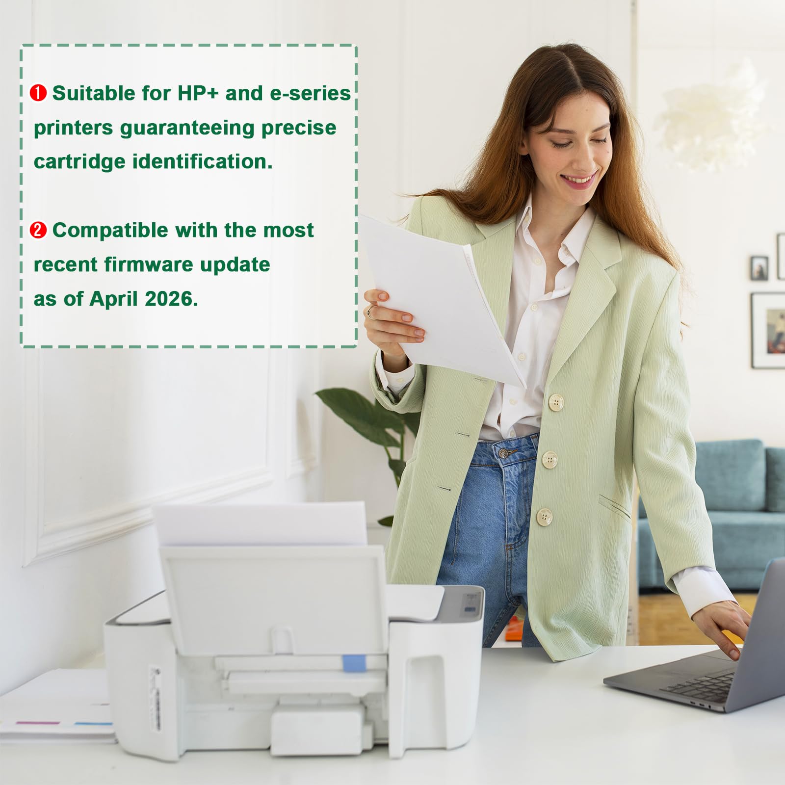 SAILNER detalle del cartucho negro con boquilla segura para impresión nítida