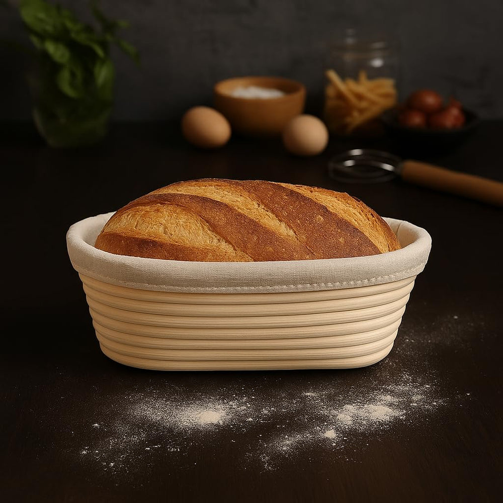Saint Germain Bakery banneton con masa en fermentación demostrando buena retención de forma