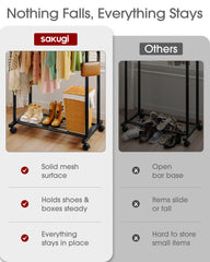 Sakugi ganchos y barras laterales para bolsos y accesorios, facilita acceso