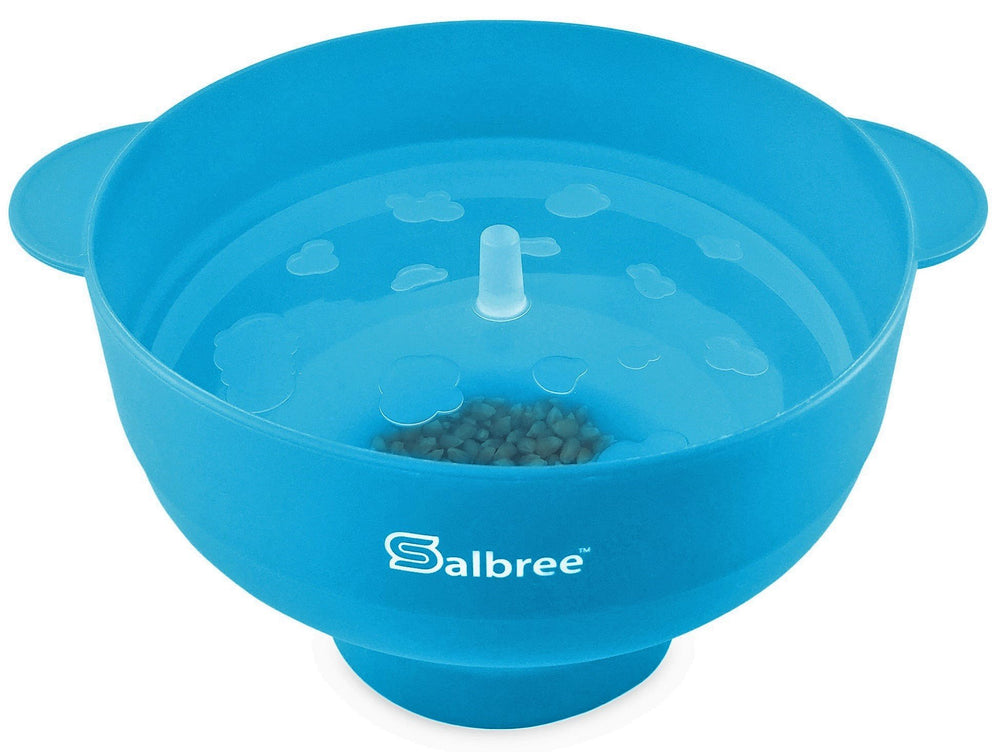 Salbree popper on dishwasher rack showing easy cleanup advantage