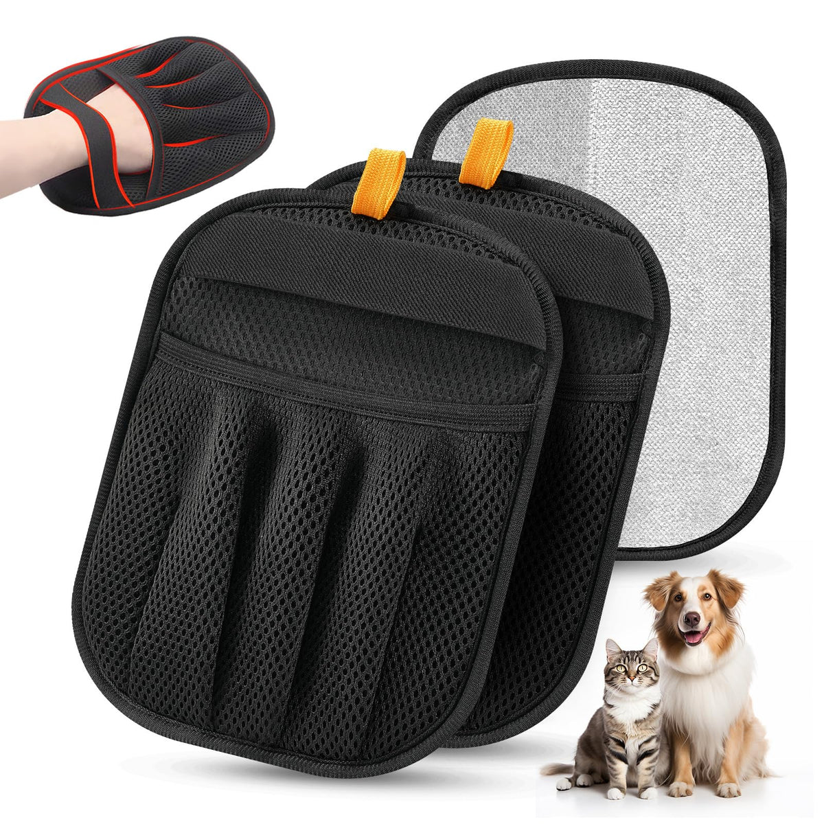 Salhap guantes frontal pack mostrando ambos guantes y su tamaño práctico