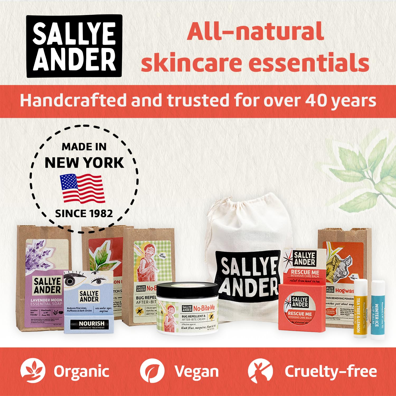 SALLYEANDER fabricación artesanal en USA que afirma control de calidad