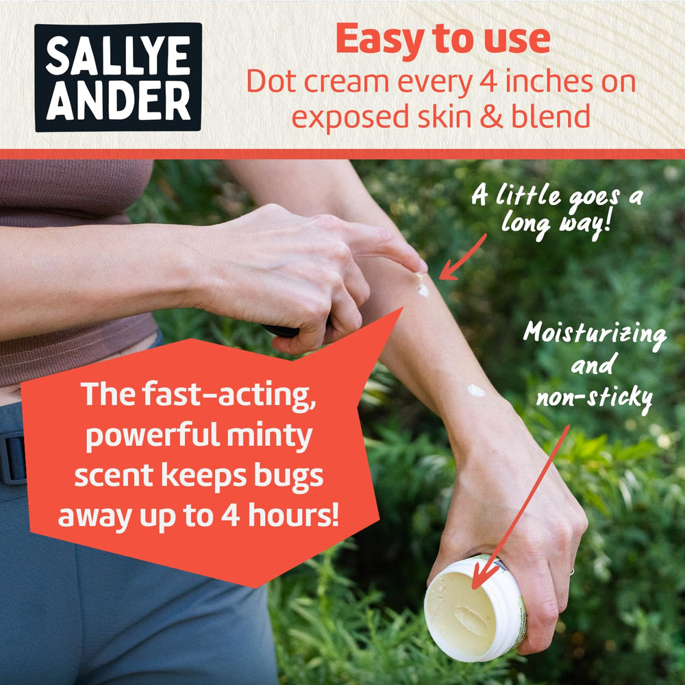 SALLYEANDER etiqueta con ingredientes naturales para tranquilidad familiar