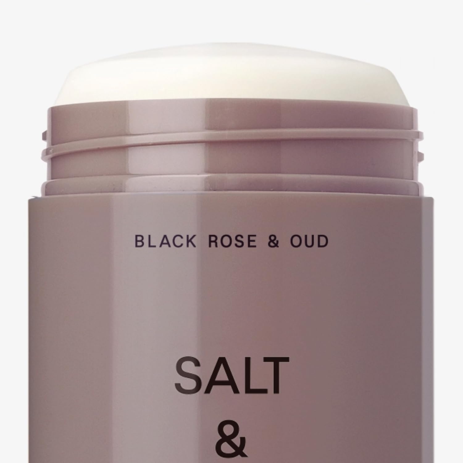 Salt & Stone empaque lateral con lista de ingredientes veganos y limpios