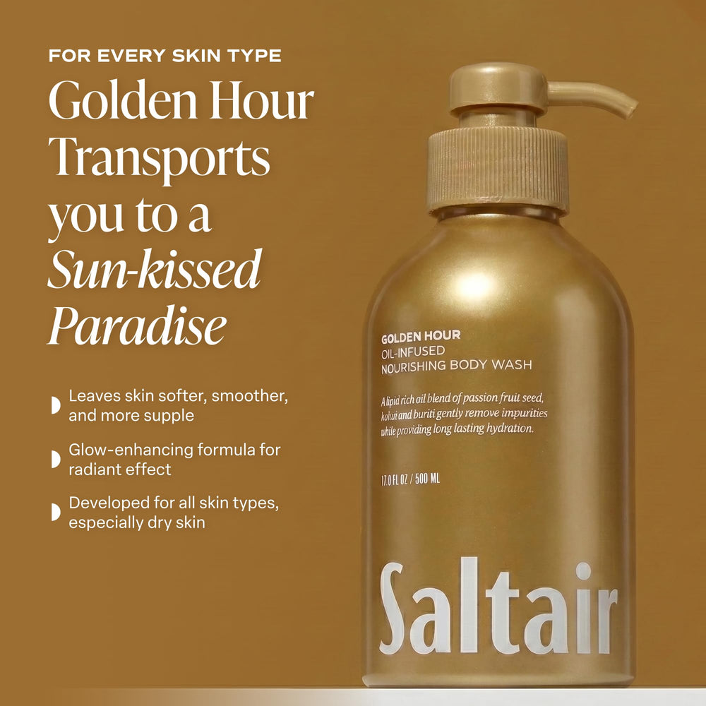 Saltair en uso bajo la ducha mostrando espuma nutritiva y experiencia sensorial