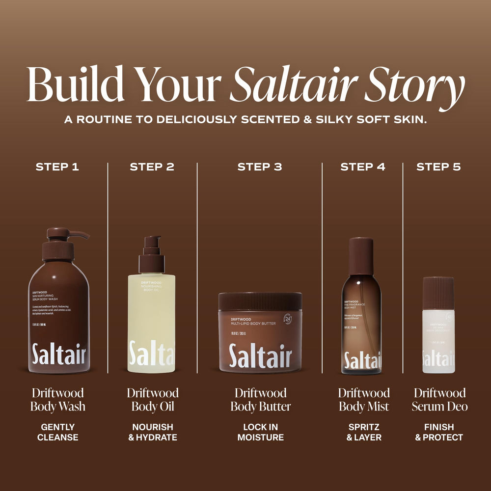 Saltair ingredientes naturales: aceite de coco y manteca de karité nutritivos