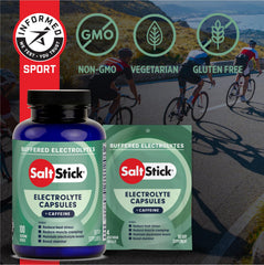 SaltStick etiqueta de ingredientes y certificación Informed-Sport clara
