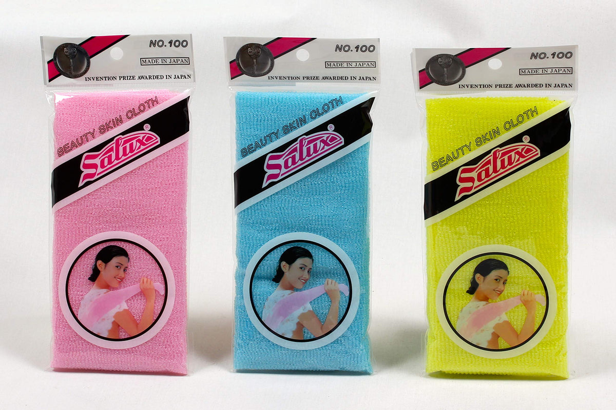 SALUX toallas frontales tres colores muestra del tamaño y colores