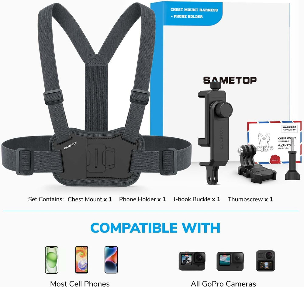 Sametop comparación de tamaño con smartphone para ilustrar compatibilidad