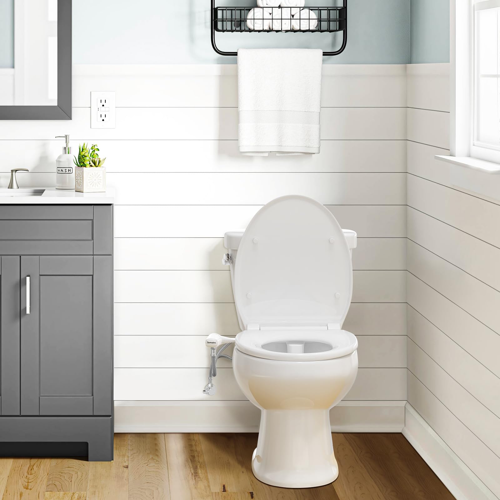 SAMODRA en un baño moderno mostrando integración estética y funcionalidad