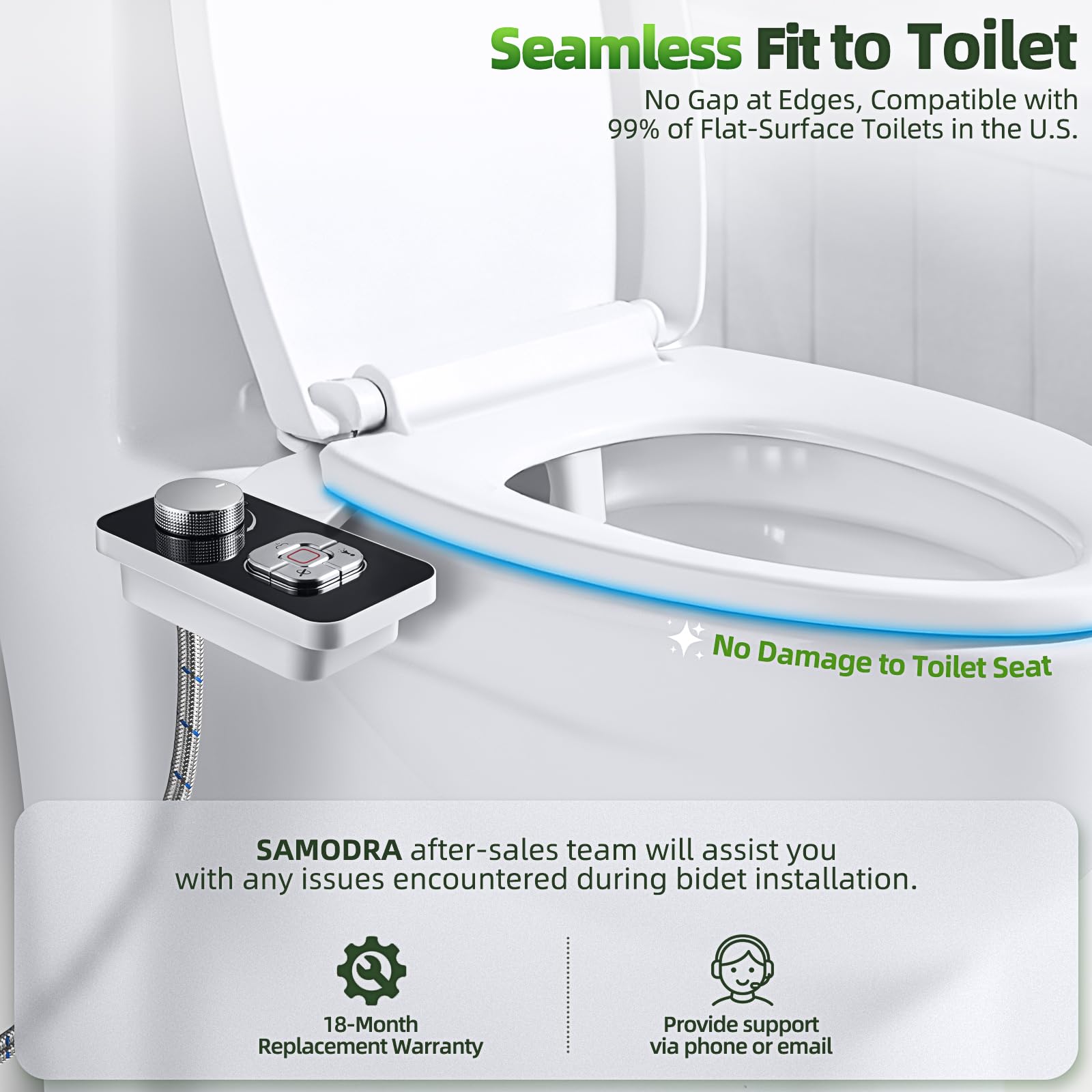 SAMODRA manguera trenzada y adaptador de latón mostrando conexión durable
