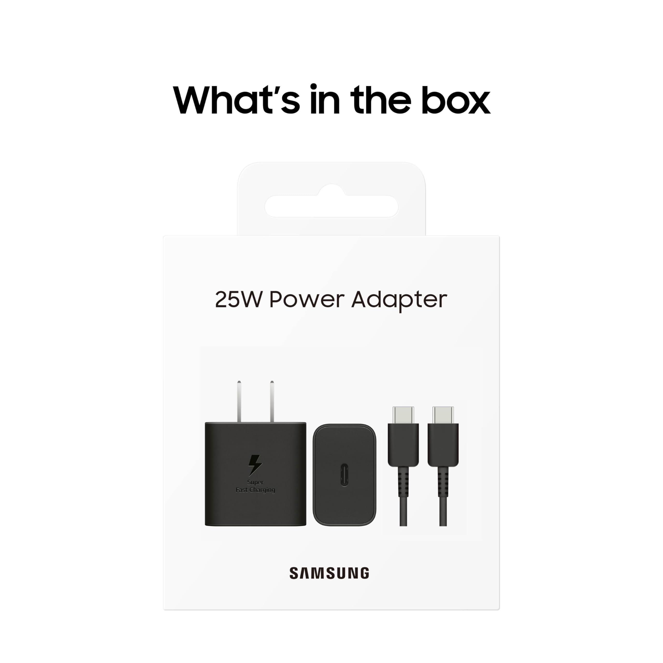 Samsung adaptador 25W en bolsa de viaje evidenciando su conveniencia portátil