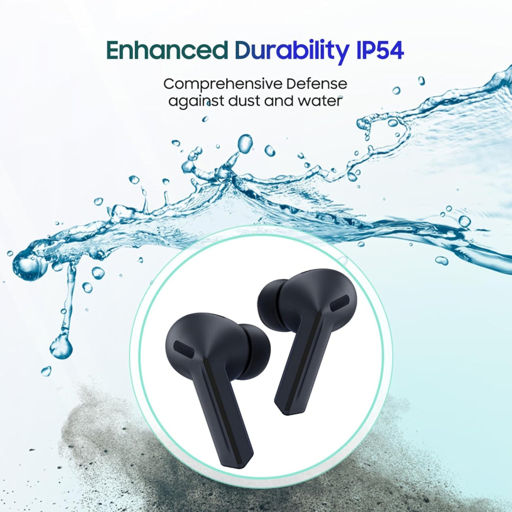 Samsung Galaxy Buds3 FE comparado con una tarjeta para referencia de tamaño