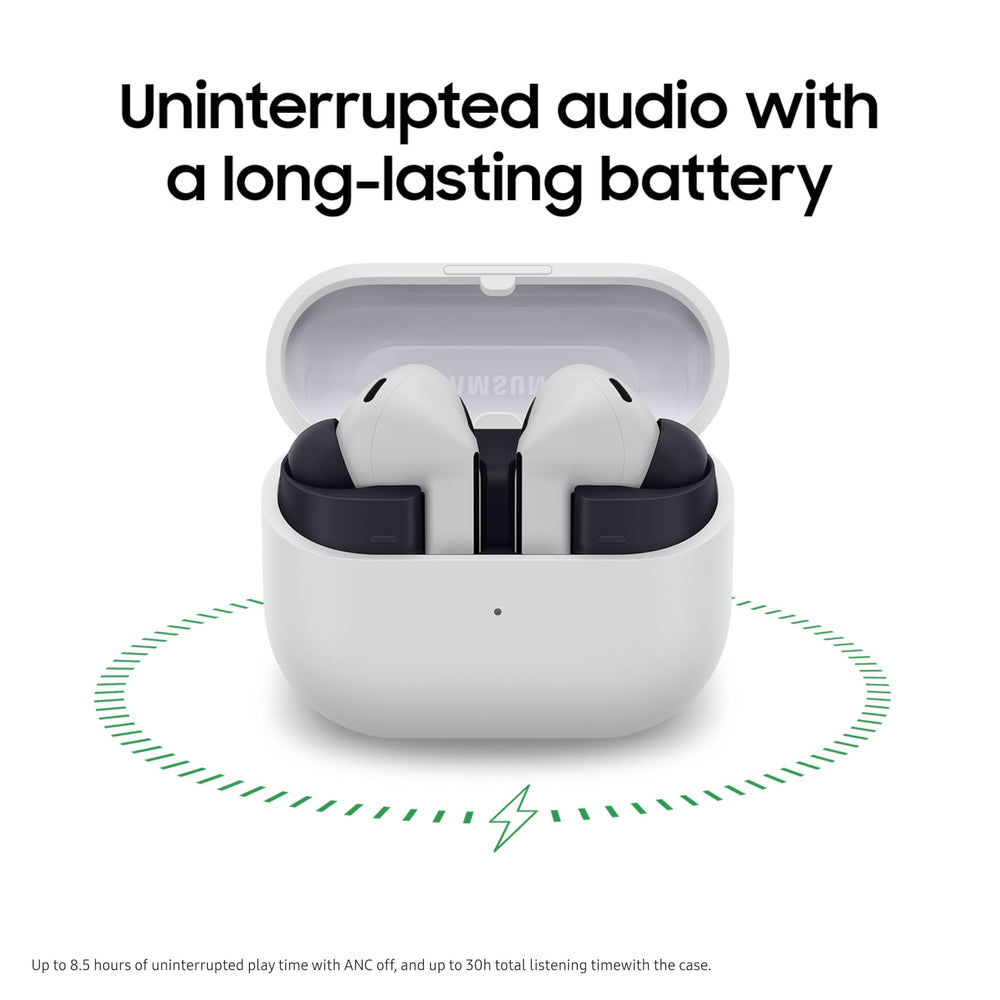 Samsung Galaxy Buds3 FE en uso al aire libre demostrando reducción de ruido