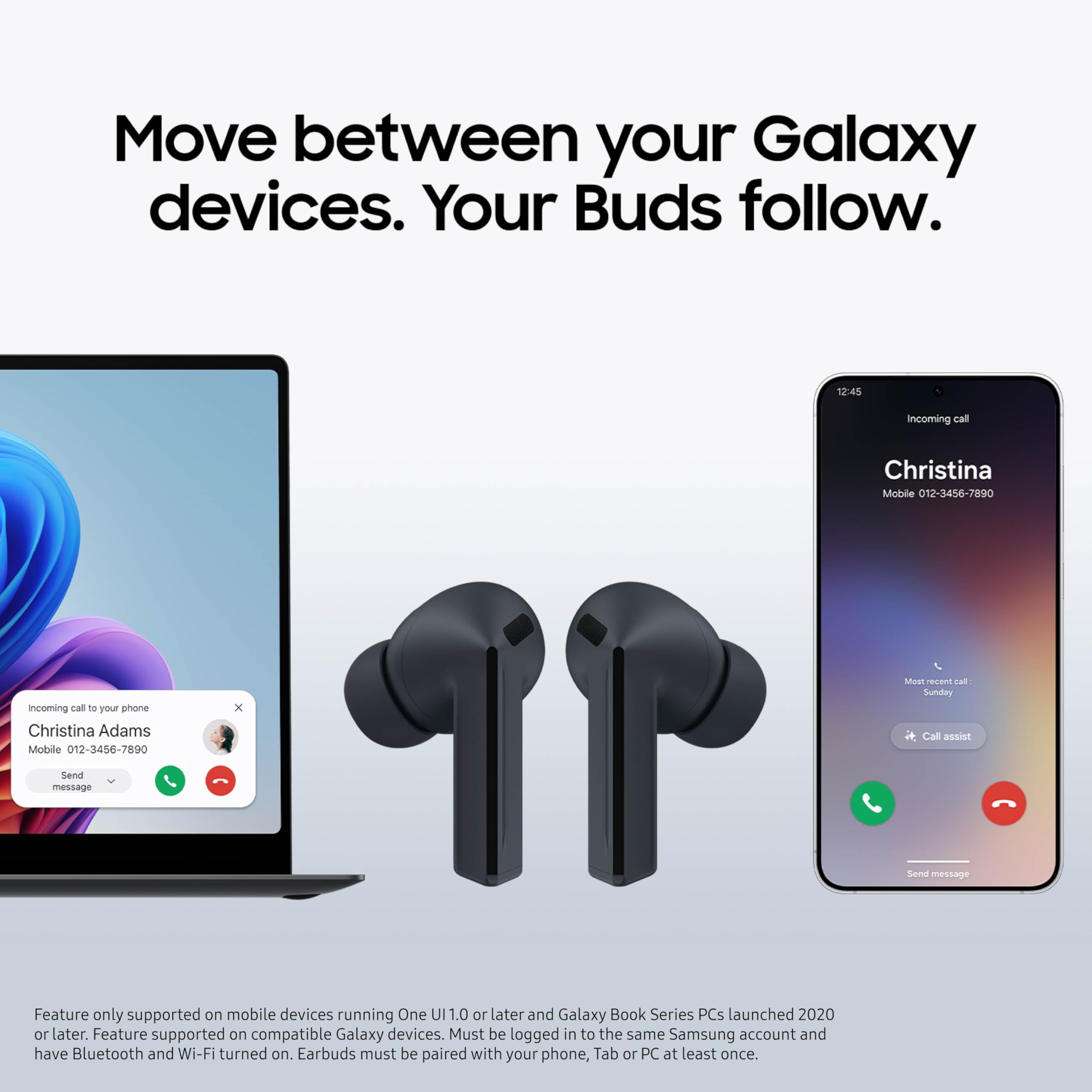 Samsung Galaxy Buds3 FE pantalla de Find My Earbuds localizando los auriculares