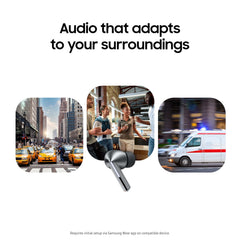 Samsung Galaxy Buds3 Pro detalle de textura y acabado para mejor ajuste