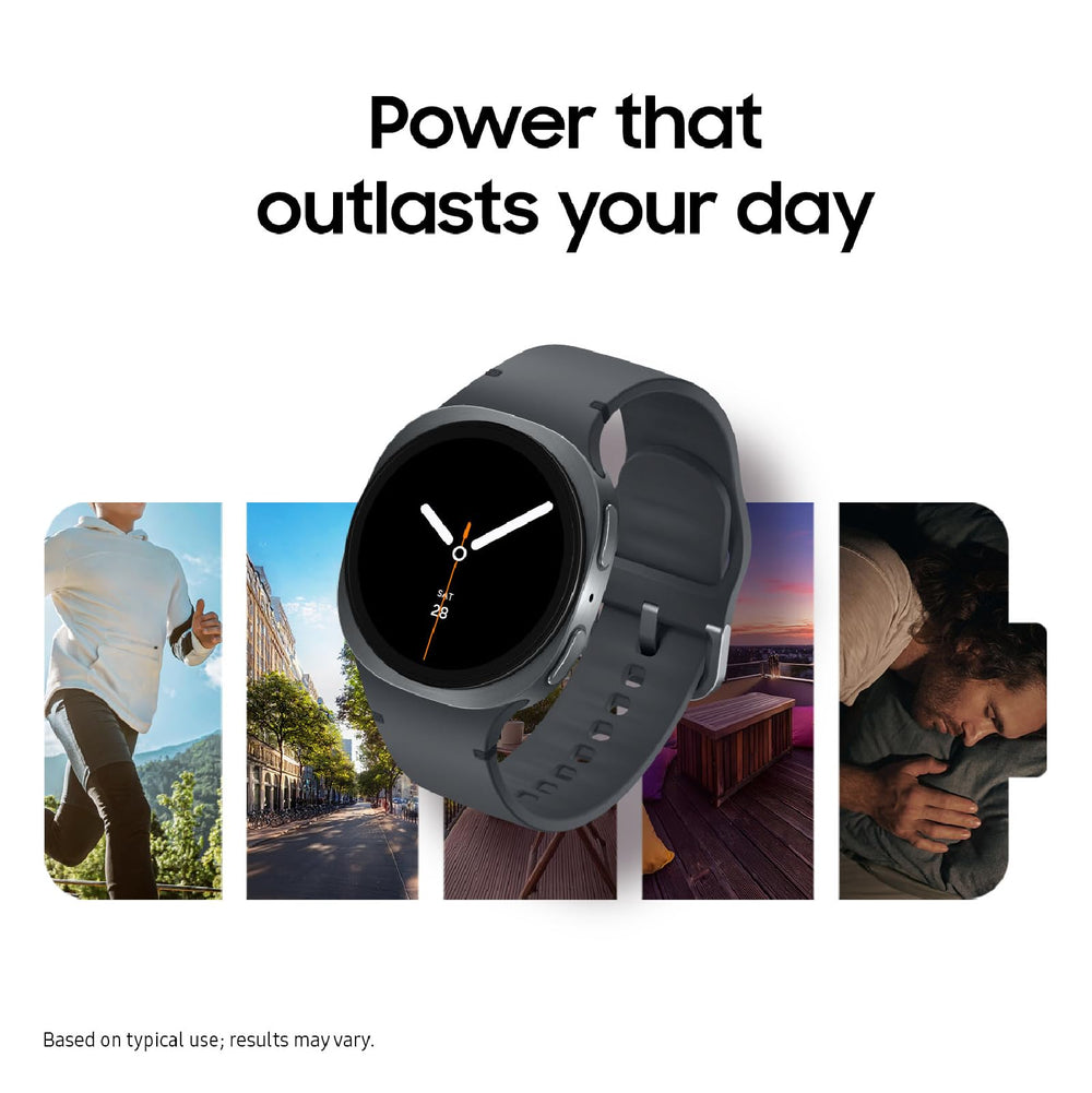 Samsung Galaxy Watch8 comparación de tamaño Samsung demostrando la esfera de 40mm