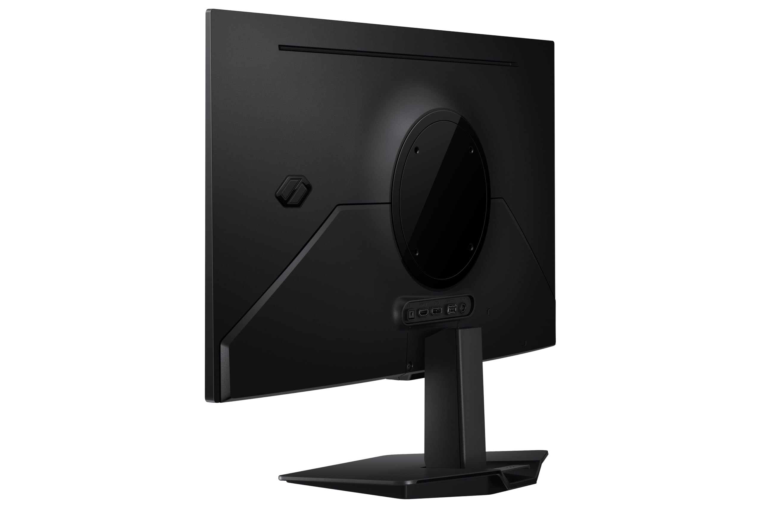 Samsung Odyssey OLED G5 mostrando escala de 27 pulgadas junto a teclado y ratón