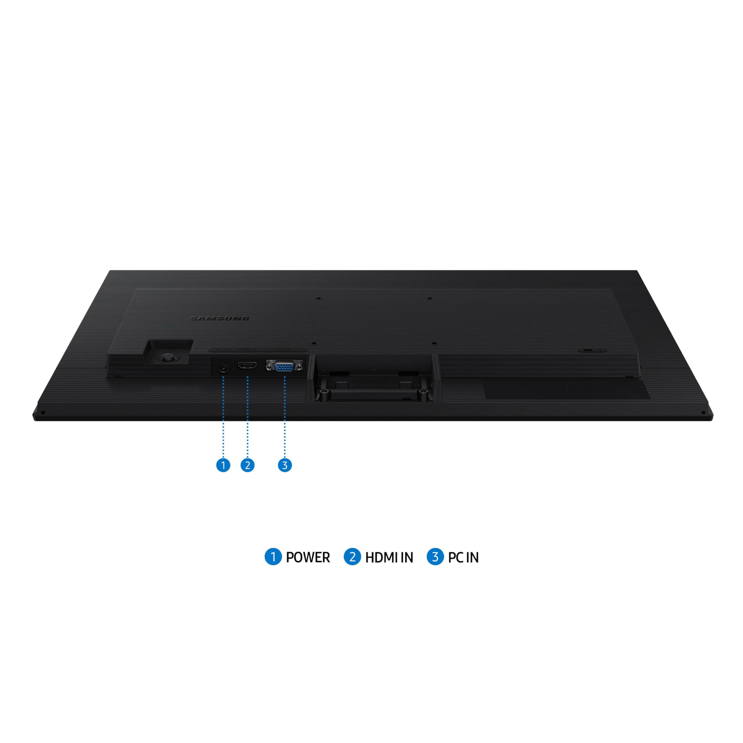 Samsung S30GD panel trasero con puertos para conectar múltiples dispositivos