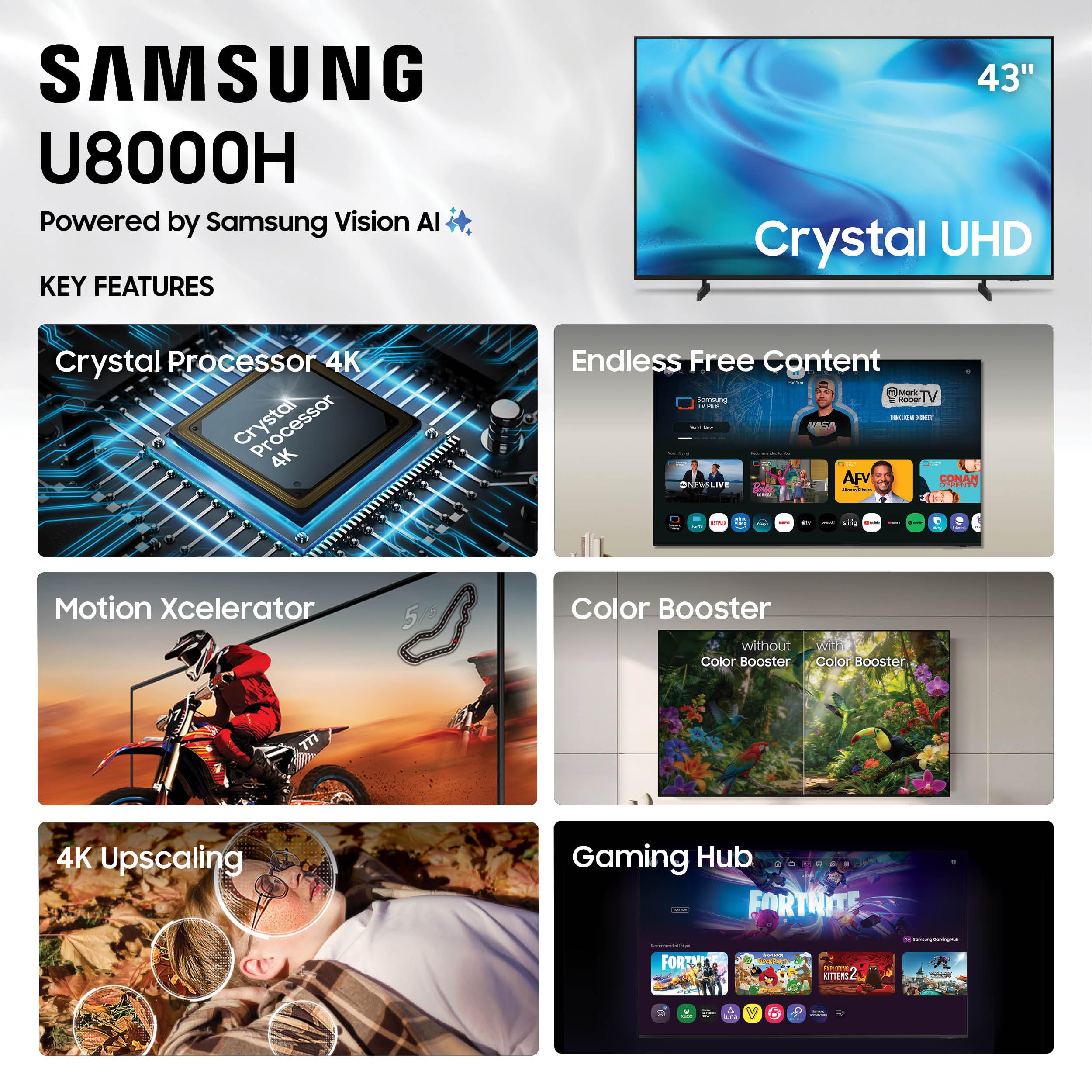 Samsung televisor 43" instalado en sala realza ambiente de entretenimiento