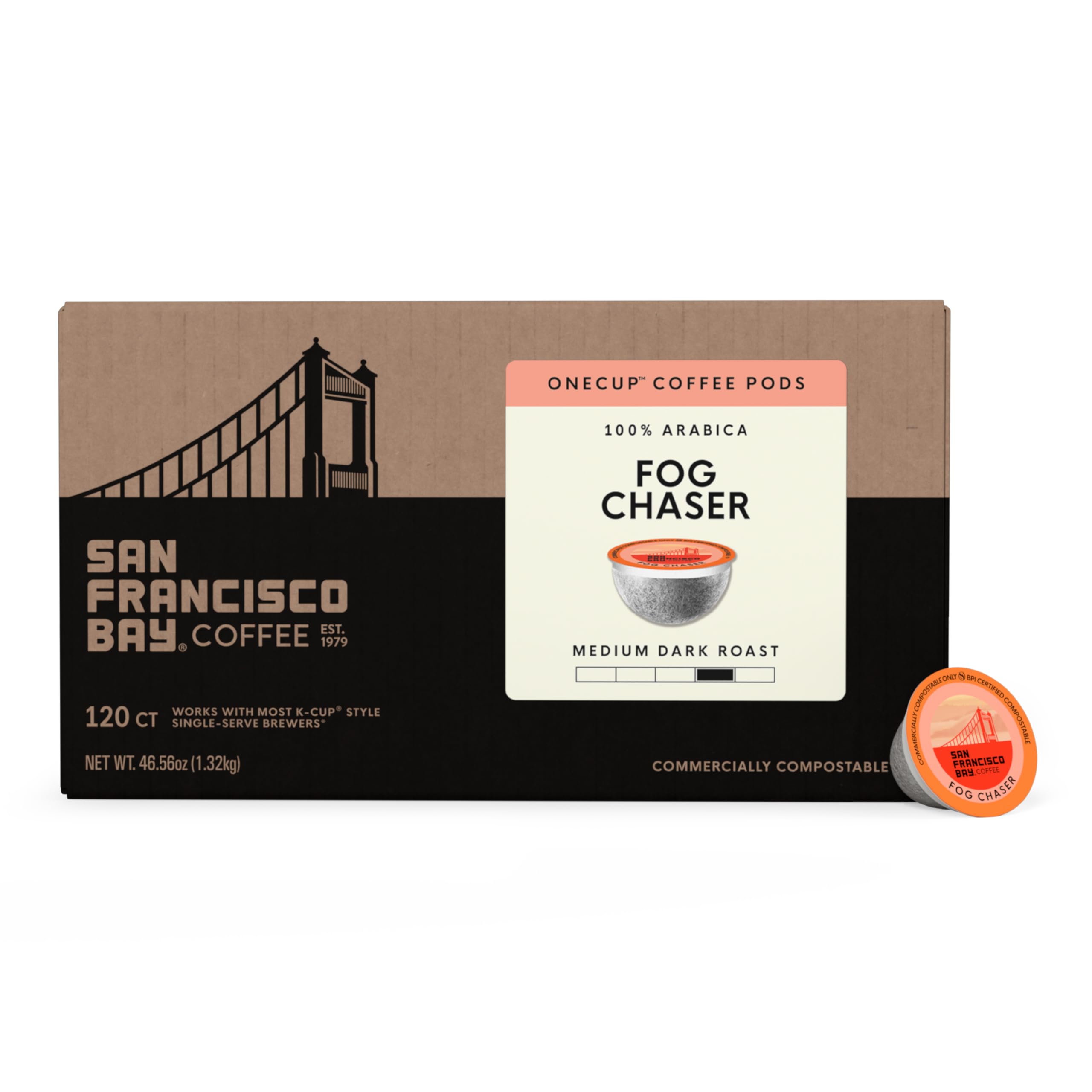 SAN FRANCISCO BAY vista de café molido Fog Chaser mostrando textura y calidad