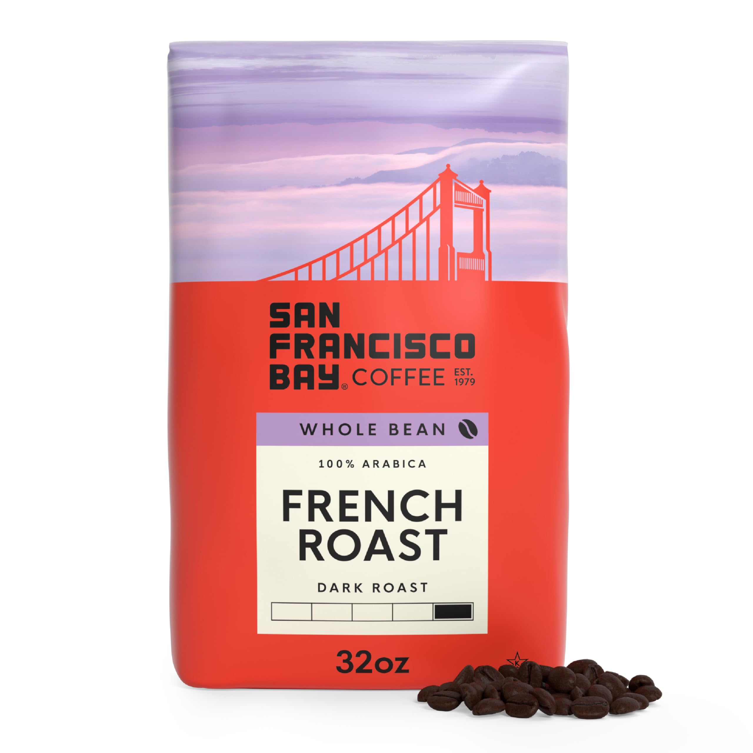 SAN FRANCISCO BAY bolsa frontal mostrando marca y tamaño 2 lb, compra segura