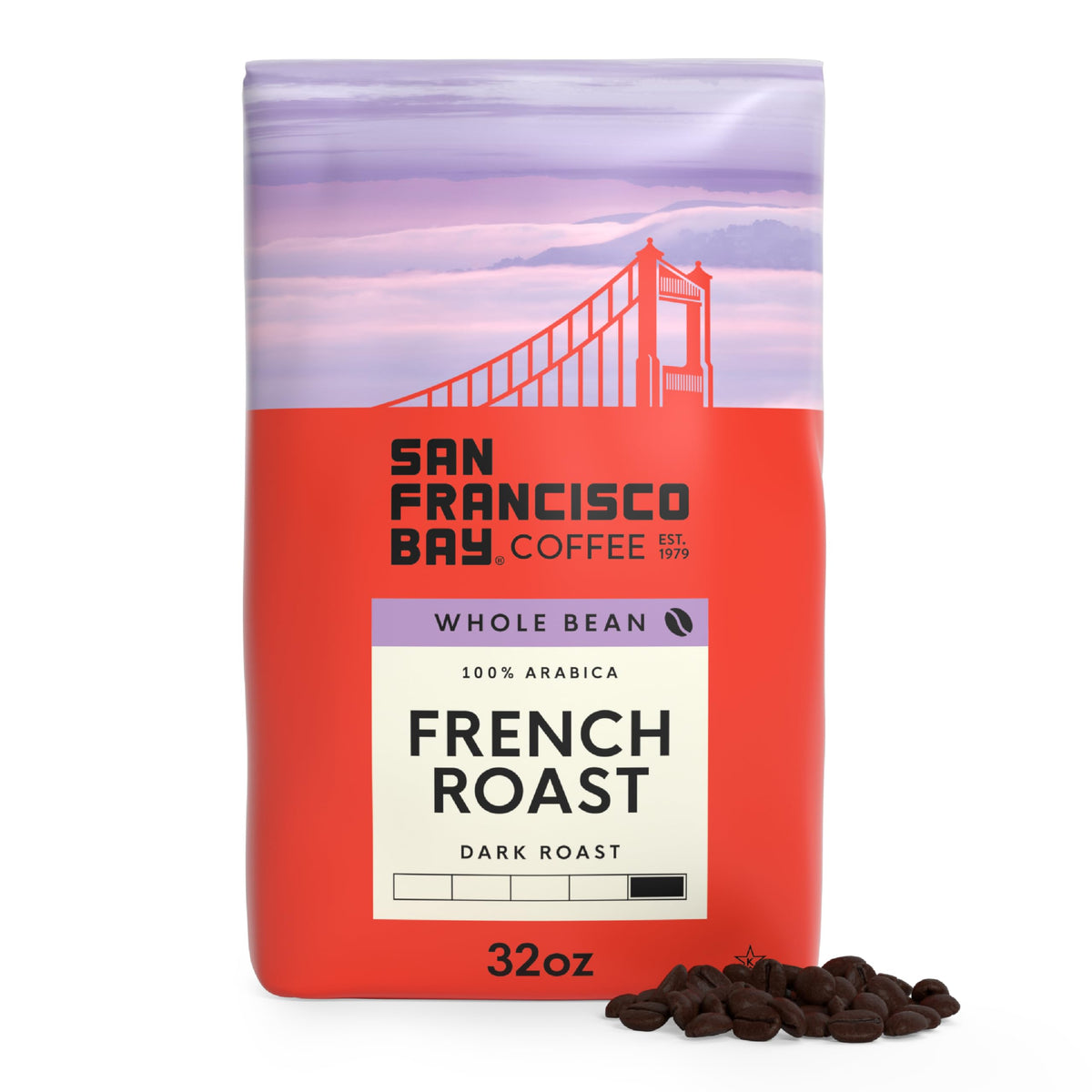 SAN FRANCISCO BAY bolsa frontal mostrando marca y tamaño 2 lb, compra segura