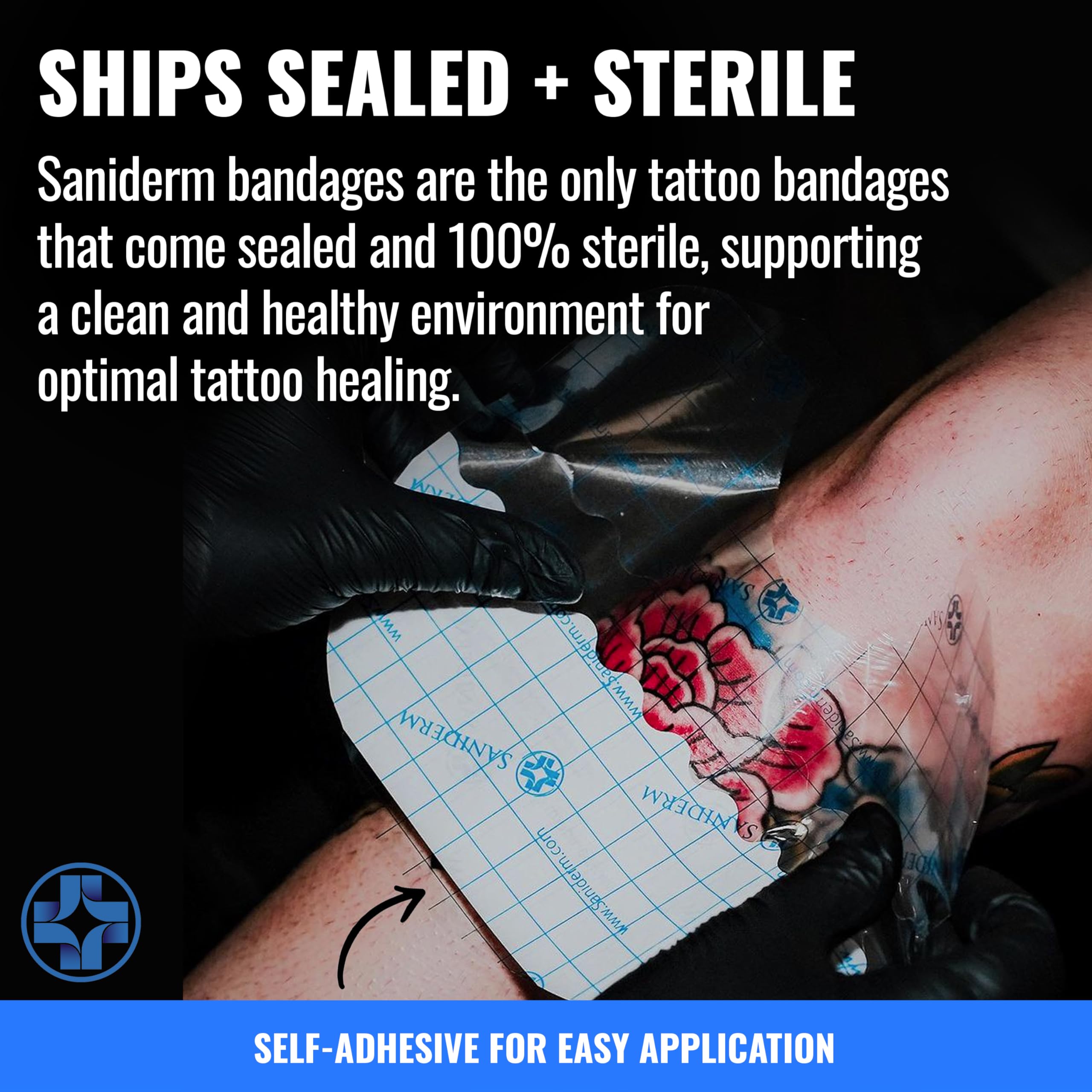 Retirada suave de Saniderm minimizando molestias y protegiendo la piel tatuada