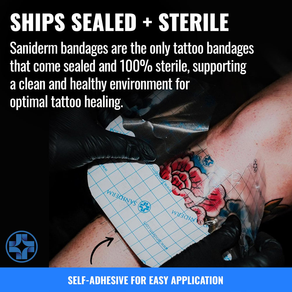 Retirada suave de Saniderm minimizando molestias y protegiendo la piel tatuada