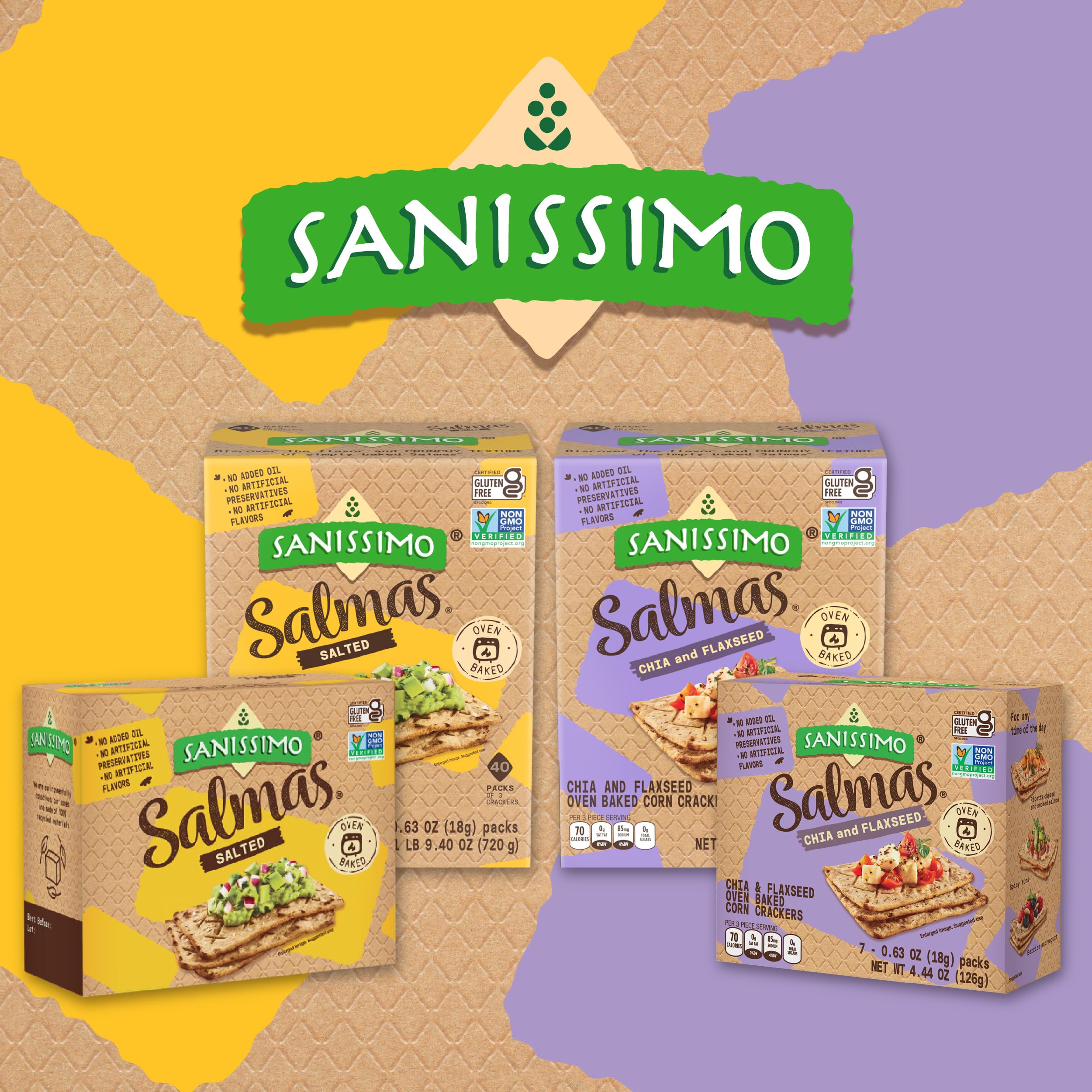 Sanissimo mesa de fiesta con galletas y dips, opción práctica para reuniones
