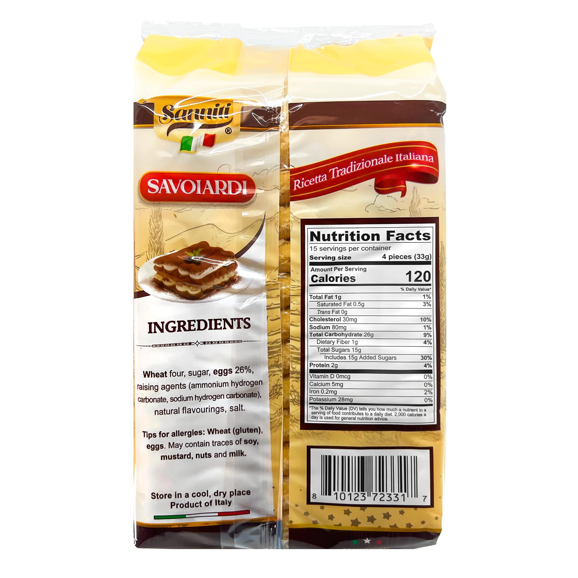 Sanniti porción comparativa mostrando tamaño y cantidad en mano