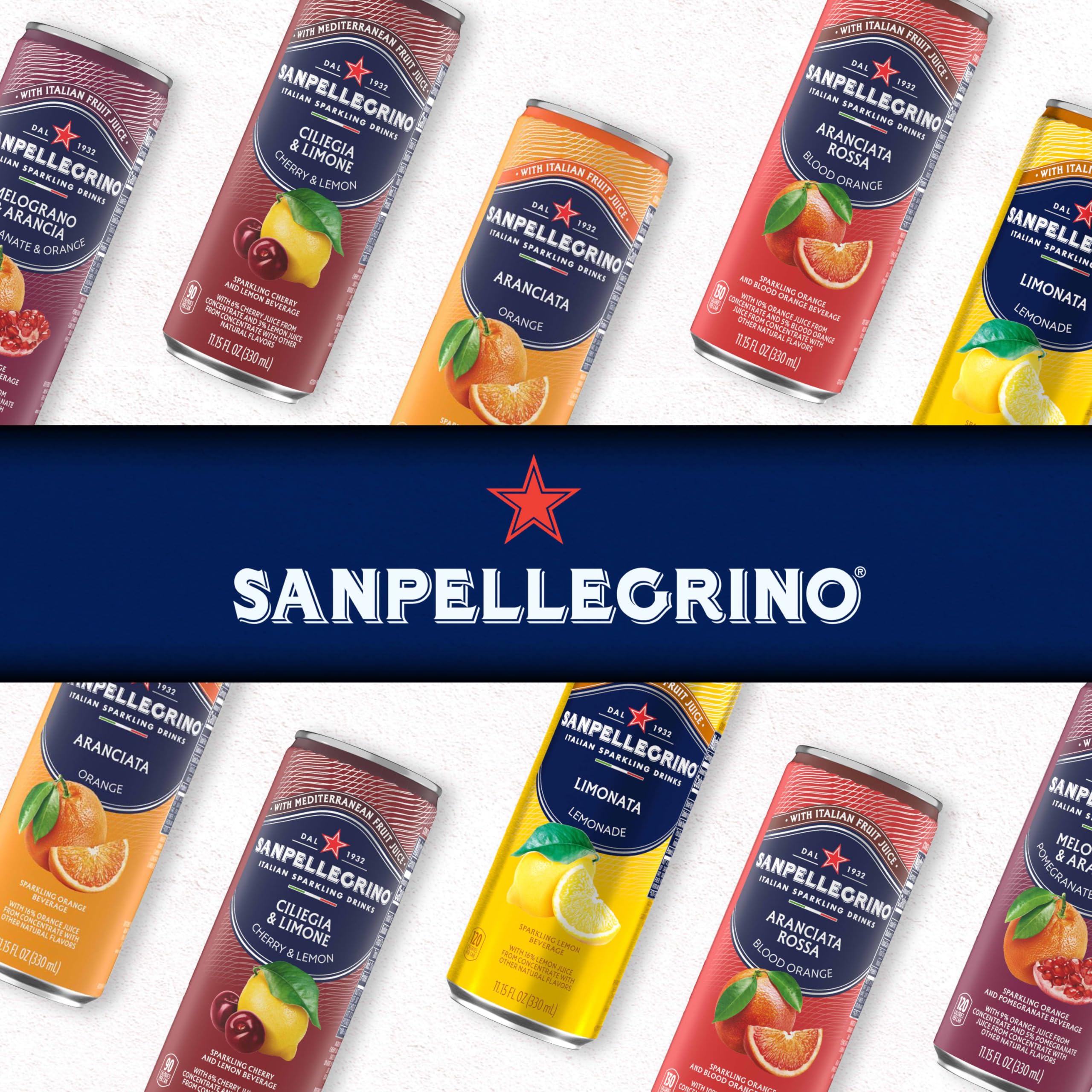 Copa con Sanpellegrino Aranciata, hielo y rodaja de naranja para servir fría