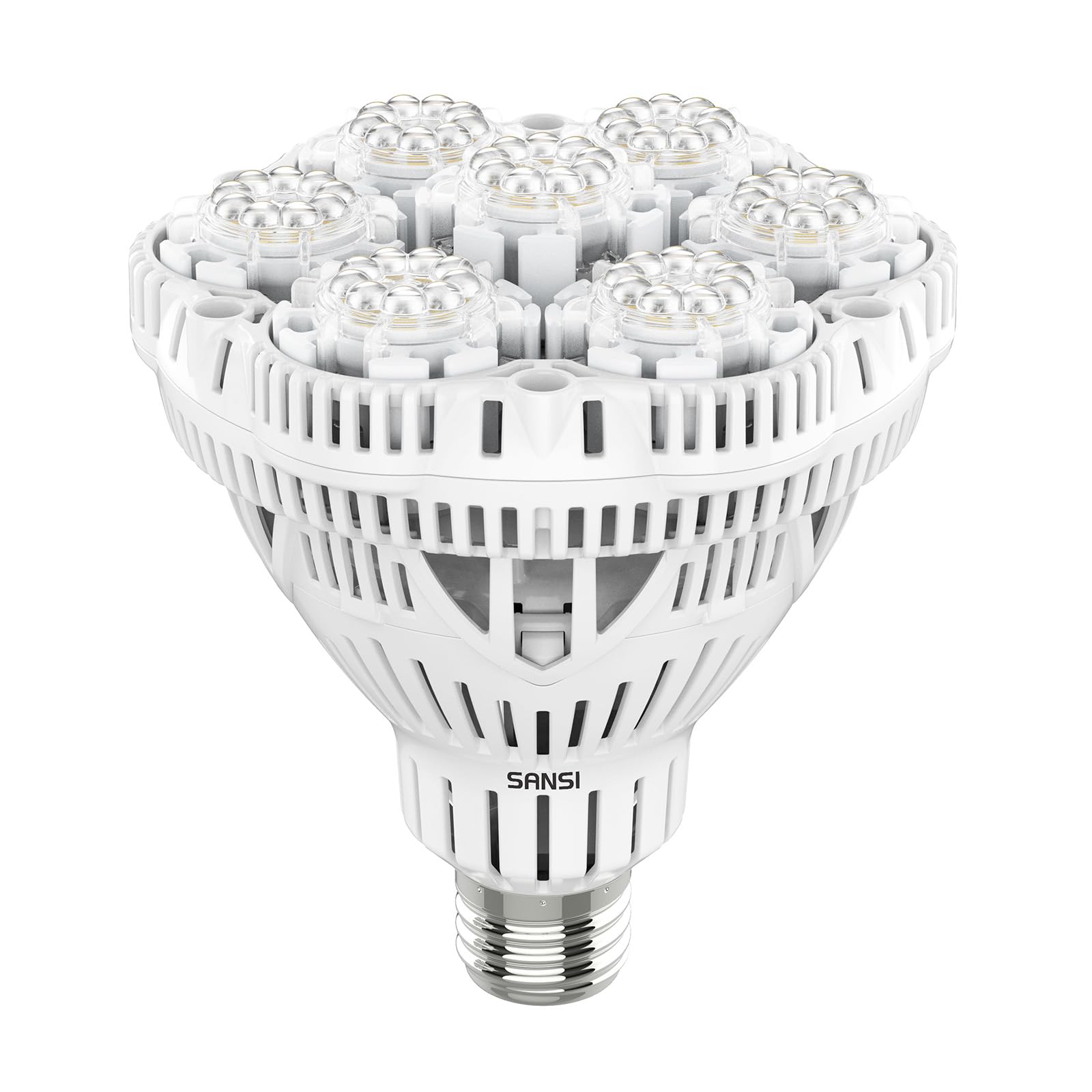 SANSI front view of grow light product showing design and fit benefits