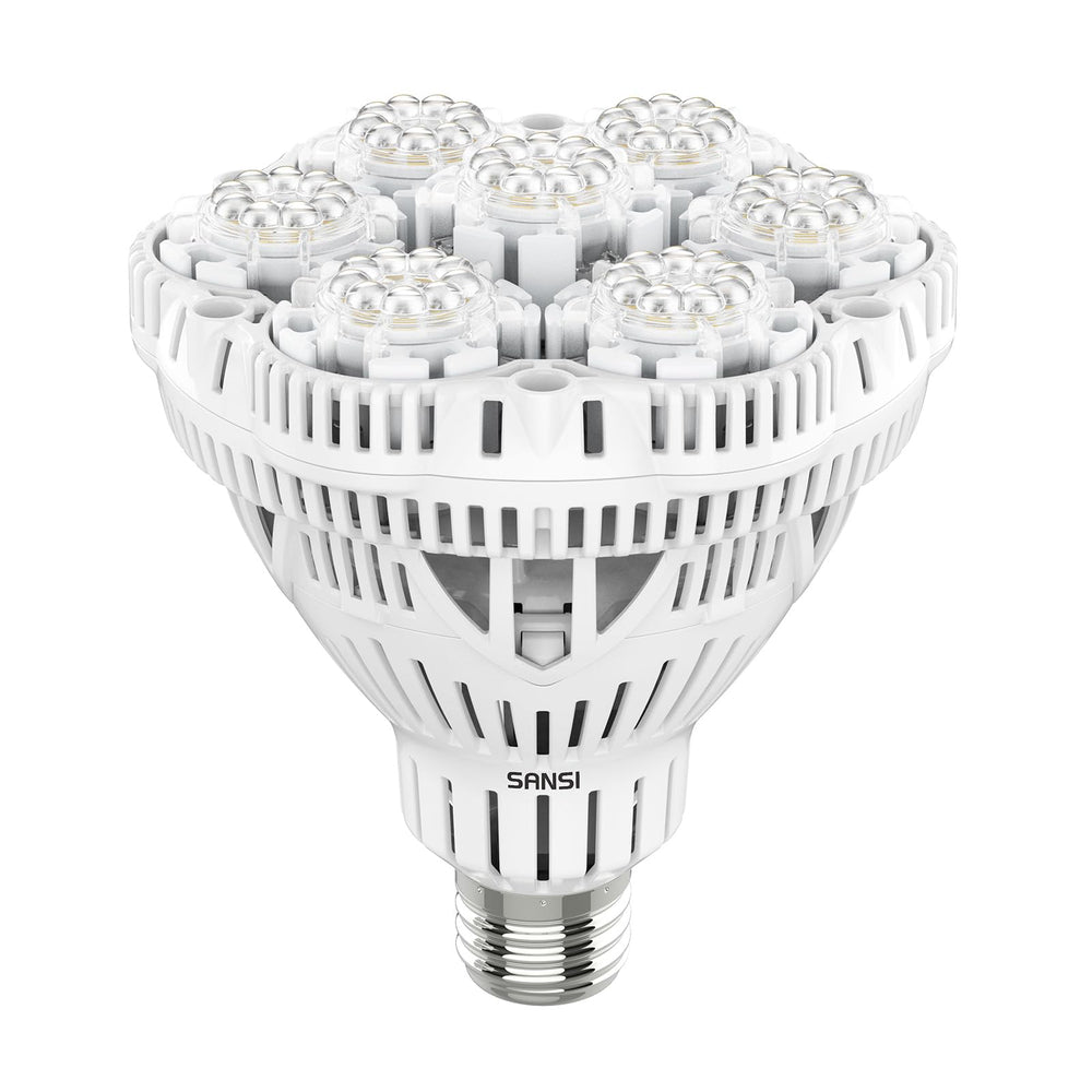 SANSI front view of grow light product showing design and fit benefits