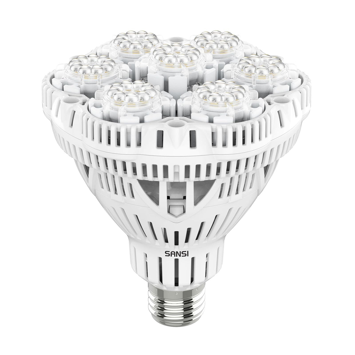 SANSI front view of grow light product showing design and fit benefits