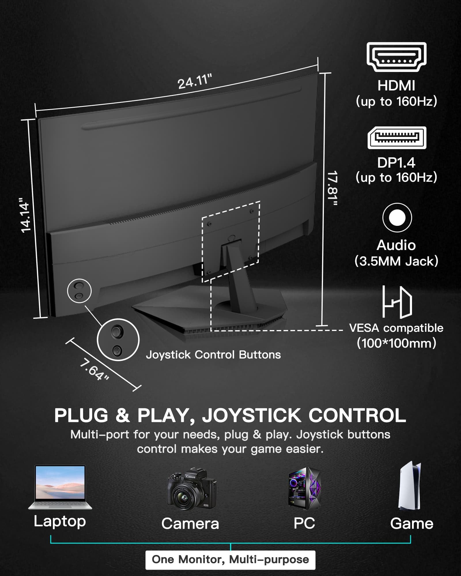 SANSUI caja y accesorios incluidos listos para montaje VESA